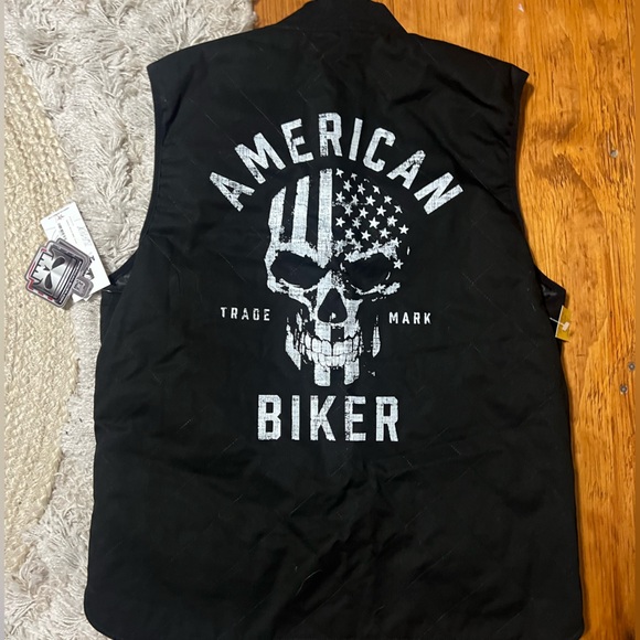 American Biker Other - NEW American Biker Reversible Black Quilted Vest